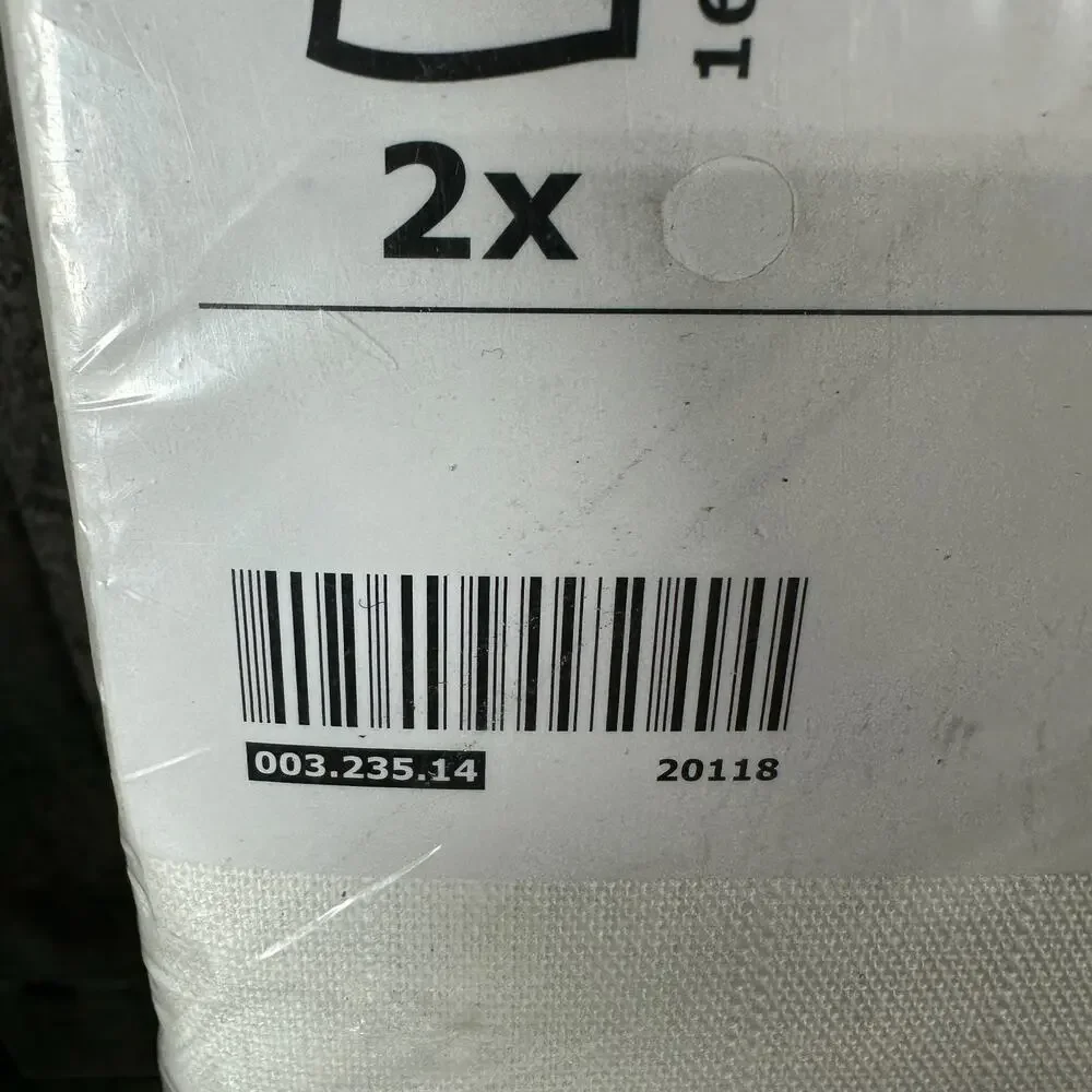 IKEA RITVA WHITE‎ PAIR CURTAINS [2 PANELS] 57